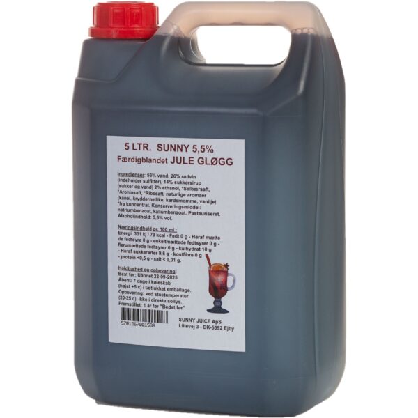 Gløgg 5,5% Vol 5 Ltr.